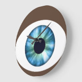 Bleu Oeil Sombre Peau Acrylique Horloge murale (Angle)