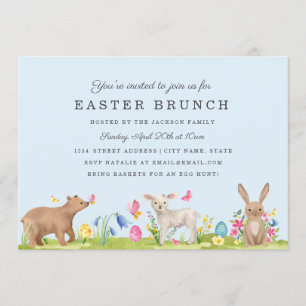 Bleu oeuf doux Pâques Carte Brunch