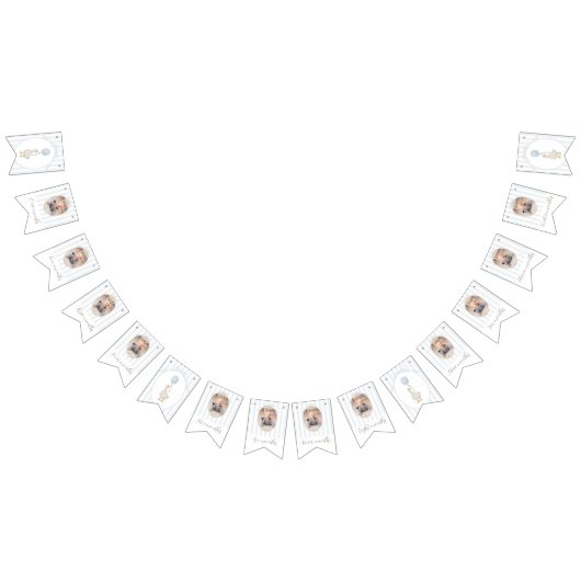 Bleu oie soie 12 mois Bannière photo (Tout)