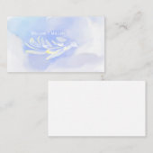 Bleu oiseau bourdonnant nuages ailes Carte de visi (Devant / Derrière)