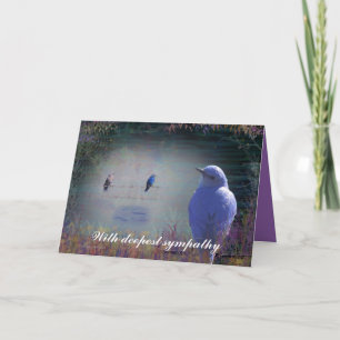 Bleu Oiseau de Bonheur Cartes de Voeux Anniversair