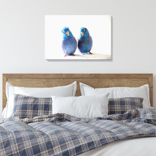 Bleu Oiseaux Pacifique Parrotlet Couple toile enve (Insitu(Chambre))