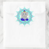 Bleu om mandala autocollant (Sac)