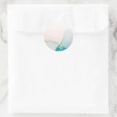 Bleu or Aquarelle Classic rond Sticker (Sac)