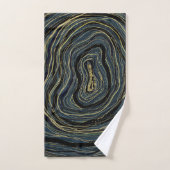 Bleu or spiral glam Art (Serviette à main)
