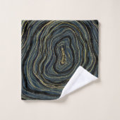 Bleu or spiral glam Art (Gant de toilette)