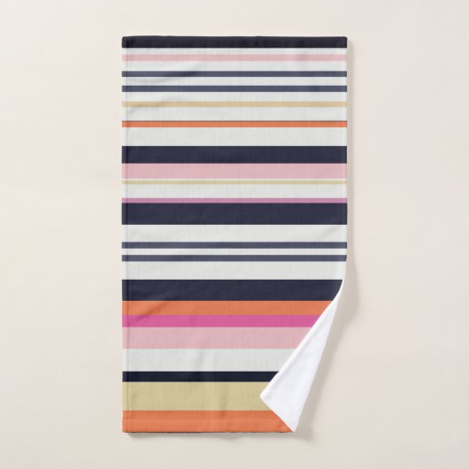 Bleu, orange et rose (Serviette à main)