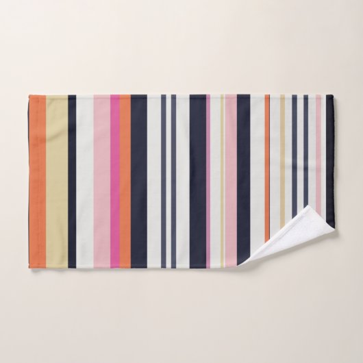 Bleu, orange et rose (Serviette à main)