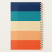Bleu Orange Jaune Rayure Rétro Nom 2026 (Dos)