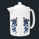 Bleu oriental dragons antique broderie chinoise<br><div class="desc">Image étonnante du dragon brodé chinois antique (dynastie Qing) numériquement rehaussée par YANKAdesigns!</div>