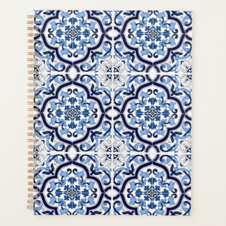 Bleu Orné Floral Méditerranéen Carrelage Sicilien