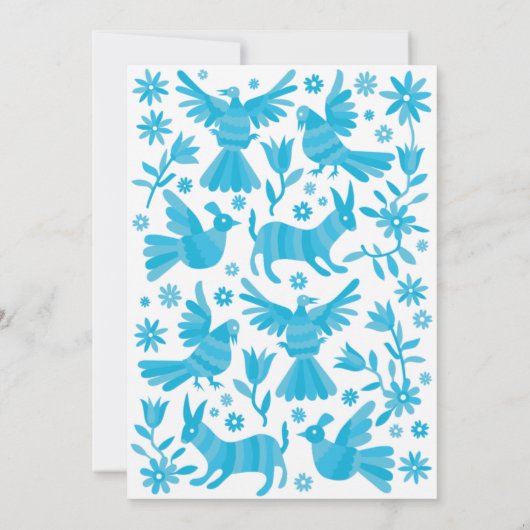 BLEU OTOMI FAIRE-PART (Dos)