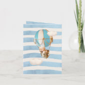 Bleu Ours à air chaud Invitation (Dos)