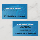 Bleu ovale de carte de visite professionnelle de (Devant / Derrière)