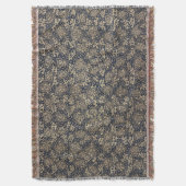 Bleu paisible et crème Batik Jeter la couverture (devant Vertical)