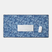 Bleu Paisley Desk Mat (Clavier et souris)
