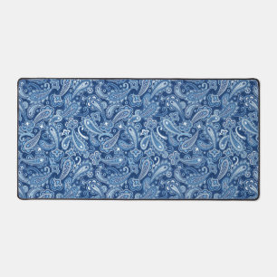 Bleu Paisley Desk Mat