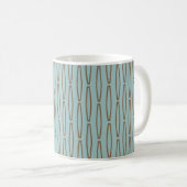 Bleu pâle Géométrique Répéter la tasse de café (Devant droit)