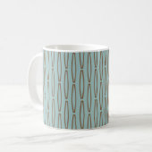 Bleu pâle Géométrique Répéter la tasse de café (Devant gauche)