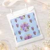 Bleu Pansy spot Fleurs floral Fête Favoriser Sacs (Coupé)