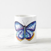 Bleu papillon aquarelle Art Mug (Centre)