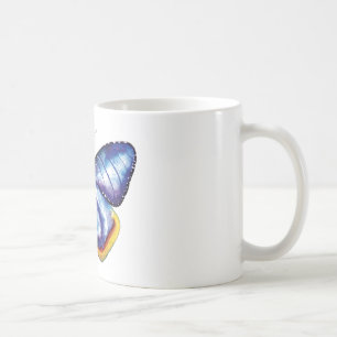 Bleu papillon aquarelle Art Mug