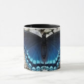 Bleu papillon café Mug (Centre)