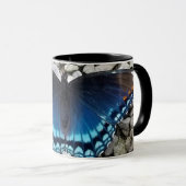Bleu papillon café Mug (Devant droit)
