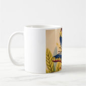 Bleu papillon café Mug (Gauche)