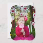 Bleu papillon Cupcake fille Invitation de fête d'a (Dos)