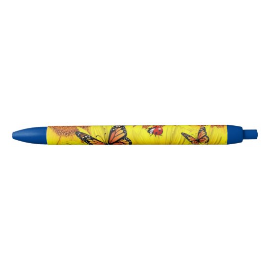 Bleu Papillon de tournesol stylo (Devant)