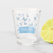 Bleu papillon en verre tourné (Dos)