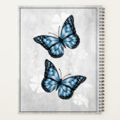 Bleu Papillon Floral Planner (Dos)