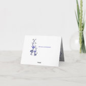 Bleu, papillon gris Carte de remerciements photo f (Dos)