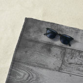 Bleu Papillon Rustic Beach Serviette (En situation)