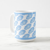Bleu Papillons Coffee Mug (Devant gauche)