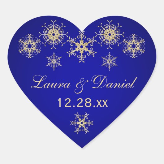 Bleu, Parties scintillant d'or REGARDER Sticker Ma (Devant)