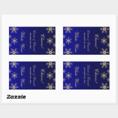 Bleu, Parties scintillant or Snowflakes Sticker Ét (Feuille)