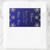 Bleu, Parties scintillant or Snowflakes Sticker Ét (Sac)