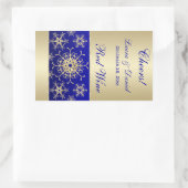 Bleu, Parties scintillant or Snowflakes Sticker Ét (Sac)