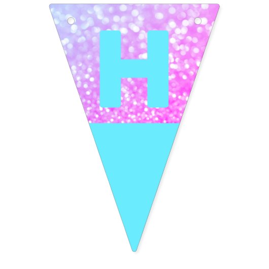 Bleu, Parties scintillant rose drapeaux d'annivers (Deuxième drapeau)