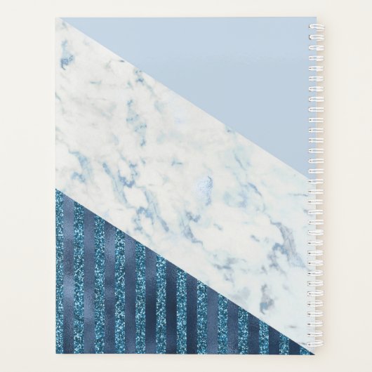 Bleu Parties scintillant Stripes 2025 Nom du scrip (Dos)
