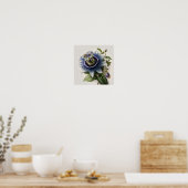 Bleu Passion Flower Art Imprimer Poster (Cuisine)