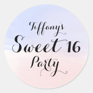 Bleu Pastel Ombre Sweet 16 Sticker