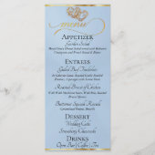 Bleu pastel/or - Menu Cœurs & Merci (Devant)