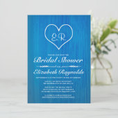 Bleu Pays Douche nuptiale invitations (Debout devant)