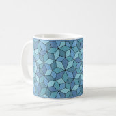 Bleu Pénrose Carreaux Café Mug (Devant gauche)