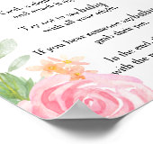 Bleu Peonies ne pas dire Baby Poster (Coin)