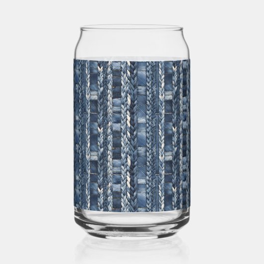 Bleu Perdu Et Tressé Jean Denim (Recto)