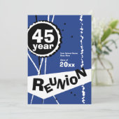 Bleu personnalisable invitation de la Réunion de (Debout devant)